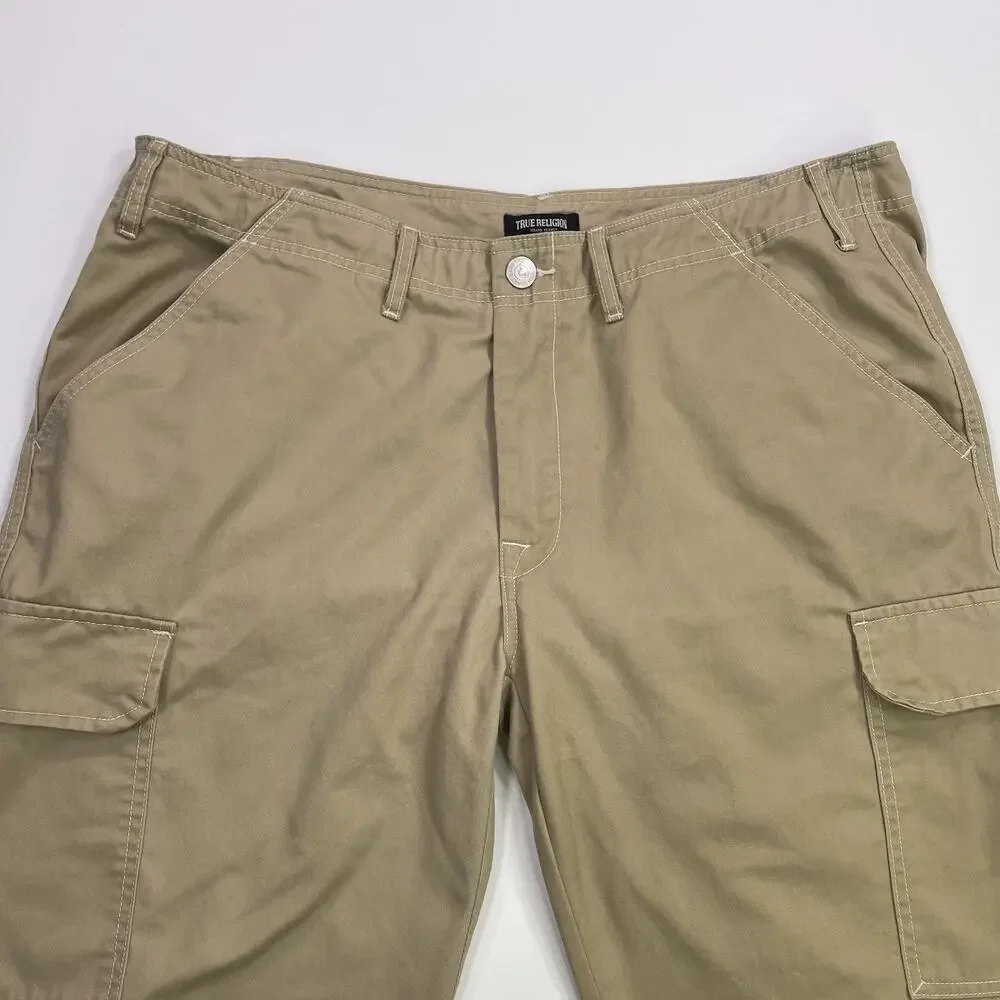 True Religion Cargo Pants Mens 38x31 (M.41x31) Army Utility Biege